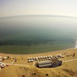 Плажът на Оазис от въздуха